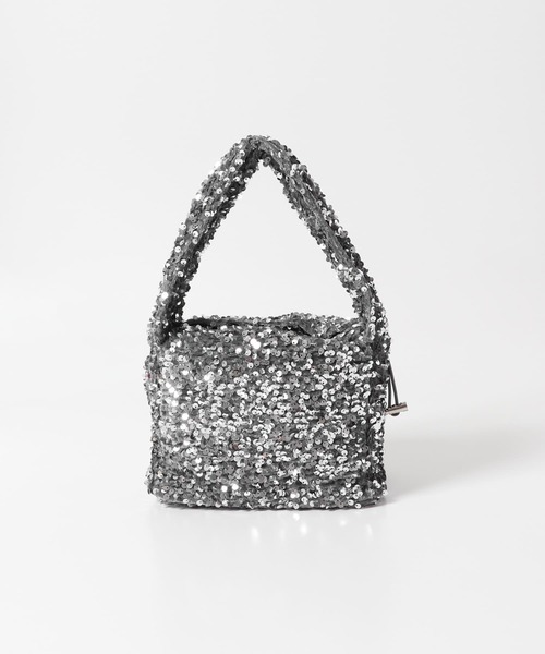 URBAN RESEARCH ROSSO WOMEN（アーバンリサーチ　ロッソ）の「2WAYグリッターバッグ（ハンドバッグ・レディース・シルバー/ブラック・-）」の8枚目の写真