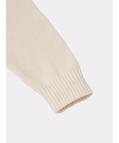 SOFTHYPHEN（ソフトハイフン）の「FAUX LEATHER FRONT KNIT CARDIGAN