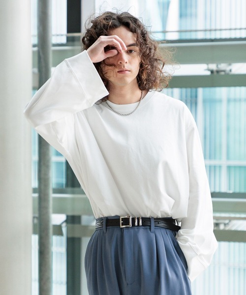 HARE（ハレ）の「DABOルーズスムースカット(HARE)（Tシャツ/カットソー・メンズ・ホワイト/ブルー/ブラック・SMALL/MEDIUM）」の8枚目の写真