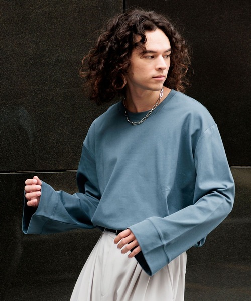 HARE（ハレ）の「DABOルーズスムースカット(HARE)（Tシャツ/カットソー・メンズ・ホワイト/ブルー/ブラック・SMALL/MEDIUM）」の21枚目の写真