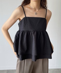 JUNOAH | ふくれジャガードフリルキャミビスチェ(キャミソール)