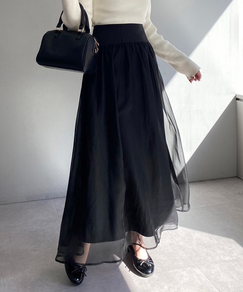 one after another NICE CLAUP（ワンアフターアナザーナイスクラップ）の「バックレースアップアソートスカート（スカート・レディース・アイボリー/グレー/ブラック/ベージュ・MEDIUM/SMALL）」の3枚目の写真