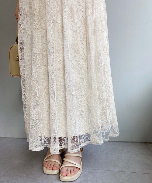 one after another NICE CLAUP（ワンアフターアナザーナイスクラップ）の「バックレースアップアソートスカート（スカート・レディース・アイボリー/グレー/ブラック/ベージュ・MEDIUM/SMALL）」の13枚目の写真