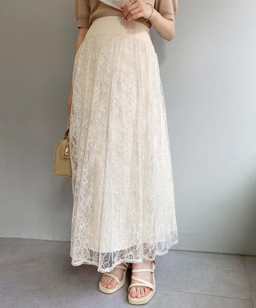 one after another NICE CLAUP（ワンアフターアナザーナイスクラップ）の「バックレースアップアソートスカート（スカート・レディース・アイボリー/グレー/ブラック/ベージュ・MEDIUM/SMALL）」の11枚目の写真