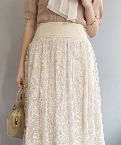 one after another NICE CLAUP（ワンアフターアナザーナイスクラップ）の「バックレースアップアソートスカート（スカート・レディース・アイボリー/グレー/ブラック/ベージュ・MEDIUM/SMALL）」の12枚目の写真