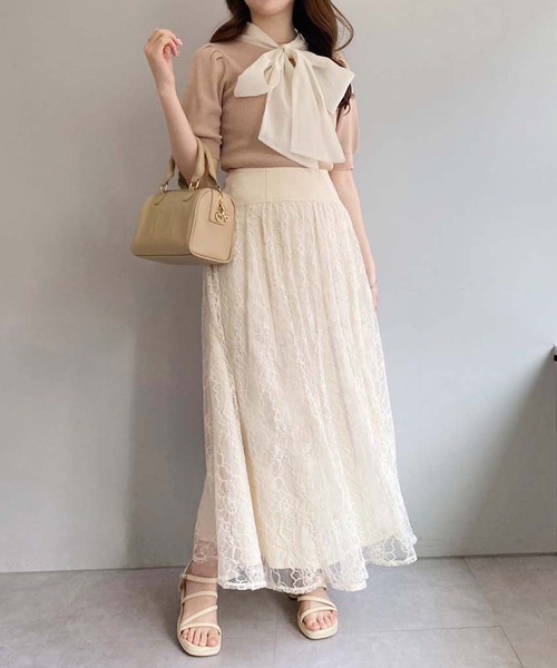 one after another NICE CLAUP（ワンアフターアナザーナイスクラップ）の「バックレースアップアソートスカート（スカート・レディース・アイボリー/グレー/ブラック/ベージュ・MEDIUM/SMALL）」の17枚目の写真