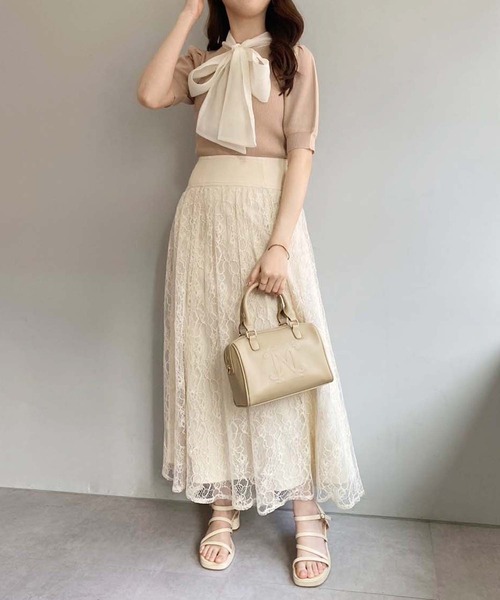 one after another NICE CLAUP（ワンアフターアナザーナイスクラップ）の「バックレースアップアソートスカート（スカート・レディース・アイボリー/グレー/ブラック/ベージュ・MEDIUM/SMALL）」の19枚目の写真