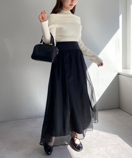 one after another NICE CLAUP（ワンアフターアナザーナイスクラップ）の「バックレースアップアソートスカート（スカート・レディース・アイボリー/グレー/ブラック/ベージュ・MEDIUM/SMALL）」の9枚目の写真