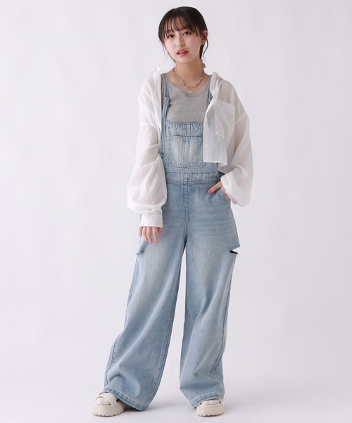 repipi armario（レピピ アルマリオ）の「ホソサスオーバーオール（サロペット/オーバーオール・キッズ・ホワイト/ライトブルー/ブルー系その他・LARGE/MEDIUM/SMALL）」の3枚目の写真