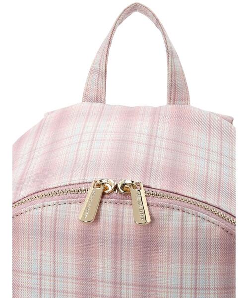 Maison de FLEUR(メゾンドフルール)の「チェックリボンラウンドリュック(バックパック/リュック・レディース・グレー/ピンク・FREE)」の20枚目の写真
