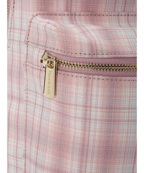 Maison de FLEUR(メゾンドフルール)の「チェックリボンラウンドリュック(バックパック/リュック・レディース・グレー/ピンク・FREE)」の22枚目の写真