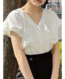2WAYウエストタックショートトップス