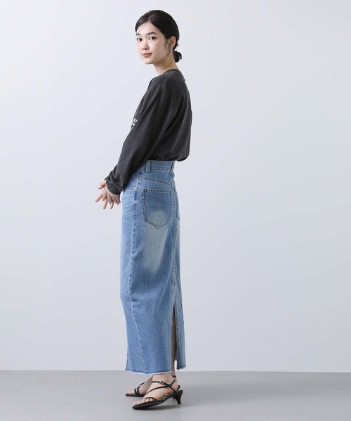 Gready Brilliant グレディブリリアン　デニムスカート　スリット Gready Brilliant デニムスカート adidasデニムライン