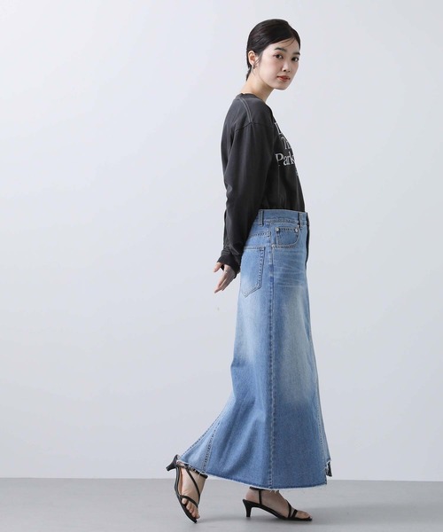 ⭐︎タグ付き新品未使用⭐︎デニムダンガリー／リメイク スカート/160センチ Gready Brilliant（グレディブリリアン）の「デニムリメイク調スカート