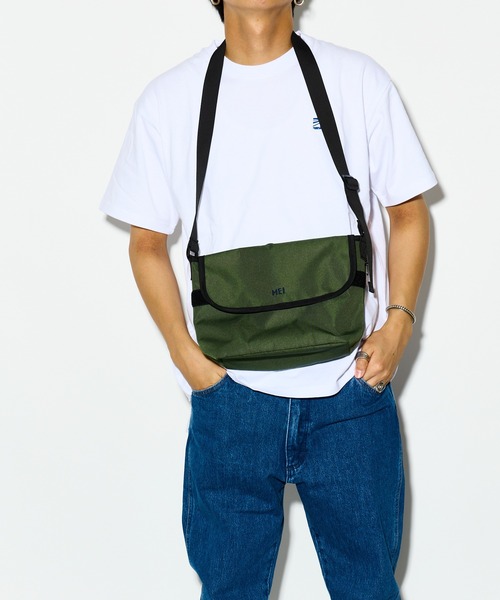 MEI（メイ）の「【 MEI / メイ 】 ショルダー メッセンジャーバッグ（メッセンジャーバッグ・メンズ・オリーブドラブ/ネイビー/ライトパープル/ブラック/ベージュ・FREE）」の3枚目の写真