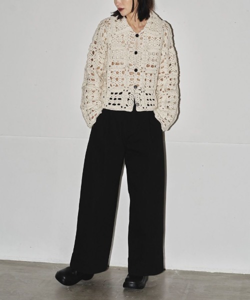 Crochet Knit Shirts クロシェニットシャツ トゥデイフル TODAYFUL（トゥデイフル）の「TODAYFUL Crochet Knit Shirts