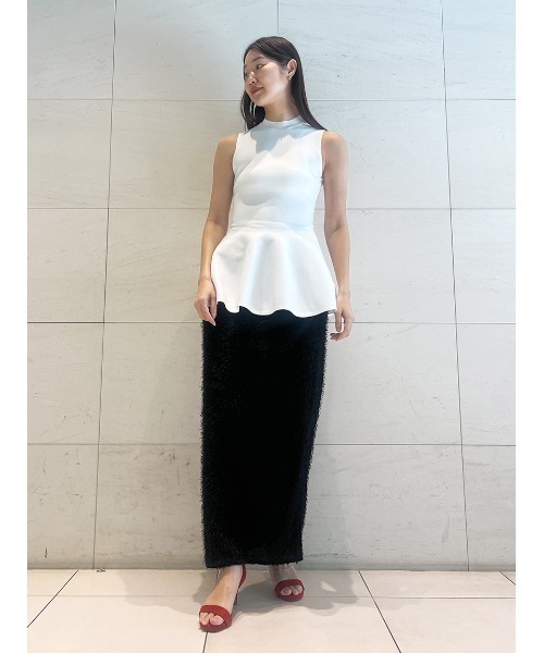STYLEVOICE ノースリーブペプラムニットトップス Stylevoice for xxx（スタイルヴォイスフォー）の「ノースリーブ