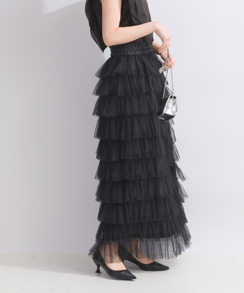 PICCIN（ピッチン）の「【WEB限定】チュールティアードスカート（スカート・レディース・ブラック・M）」の6枚目の写真