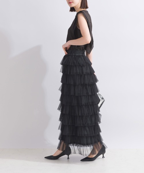PICCIN（ピッチン）の「【WEB限定】チュールティアードスカート（スカート・レディース・ブラック・M）」の8枚目の写真