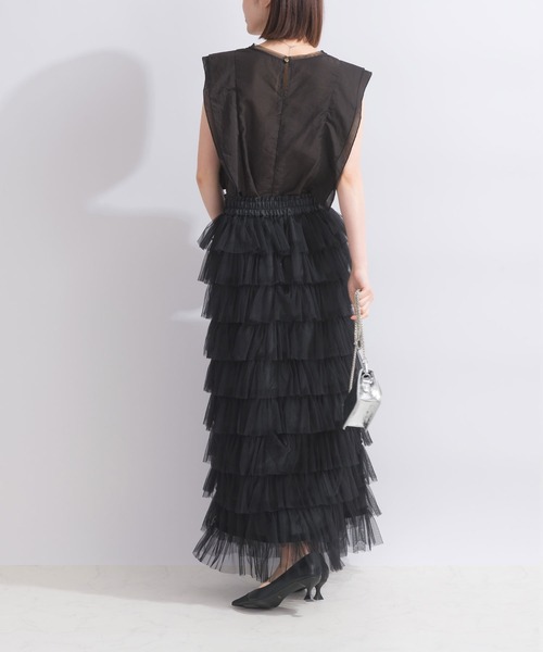 PICCIN（ピッチン）の「【WEB限定】チュールティアードスカート（スカート・レディース・ブラック・M）」の9枚目の写真