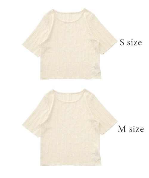 select MOCA(セレクトモカ)の「【選べる着丈】シャギーウェーブライントップス(Tシャツ/カットソー・レディース・ブラック/ベージュ/アイボリー/ブルー/ライトグリーン/ブラウン・MEDIUM/SMALL)」の22枚目の写真