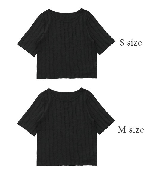 select MOCA(セレクトモカ)の「【選べる着丈】シャギーウェーブライントップス(Tシャツ/カットソー・レディース・ブラック/ベージュ/アイボリー/ブルー/ライトグリーン/ブラウン・MEDIUM/SMALL)」の21枚目の写真