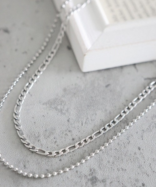 LEPSIM(レプシィム)の「ステンレス2連ネックレス 110330(ネックレス・レディース・シルバー/シルバー系その他/ゴールド・ONE SIZE)」の2枚目の写真