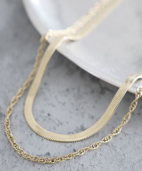 LEPSIM(レプシィム)の「ステンレス2連ネックレス 110330(ネックレス・レディース・シルバー/シルバー系その他/ゴールド・ONE SIZE)」の3枚目の写真