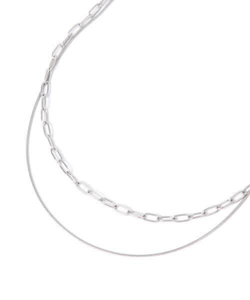 LEPSIM(レプシィム)の「ステンレス2連ネックレス 110330(ネックレス・レディース・シルバー/シルバー系その他/ゴールド・ONE SIZE)」の10枚目の写真