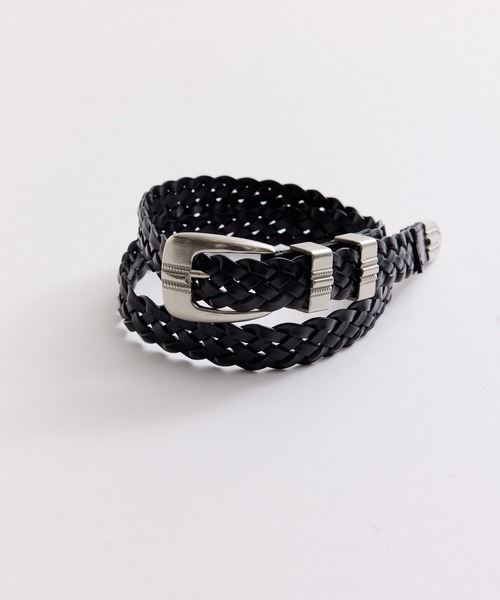 JUNRED(ジュンレッド)の「【 追加生産 】Bonded leather fiberメッシュベルト(ベルト・メンズ・ブラック・FREE)」の3枚目の写真