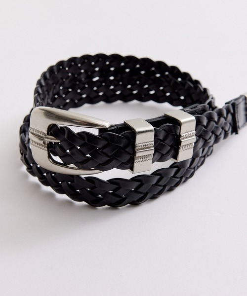 JUNRED(ジュンレッド)の「【 追加生産 】Bonded leather fiberメッシュベルト(ベルト・メンズ・ブラック・FREE)」の4枚目の写真