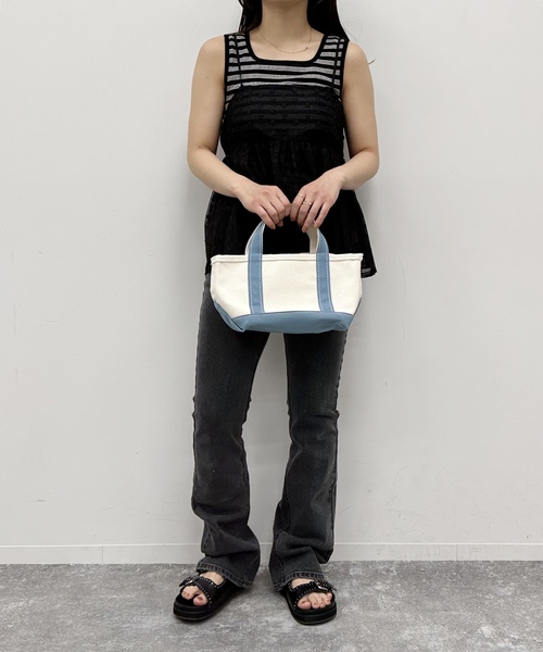 U by SPICK&SPAN(ユーバイスピックアンドスパン)の「【L.L.Bean/エルエルビーン】 ポートトートバッグ オープントップミニ(トートバッグ・レディース・ブラック/サックスブルー/ライトグレー/イエロー・FREE)」の13枚目の写真