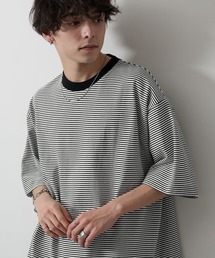 MONO-MART | ボーダーアソート リラックスルーズベーシック ヘビーウェイトコットンカットソー(Tシャツ/カットソー)