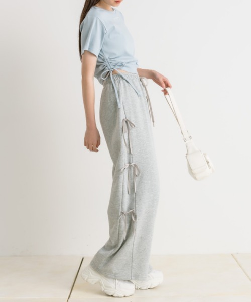 OLIVE des OLIVE(オリーブデオリーブ)の「裾ドロストTシャツ 1041060610(Tシャツ/カットソー・レディース・オフホワイト/ブラック/サックスブルー/イエロー/ピンク/ブラック系その他・FREE)」の21枚目の写真