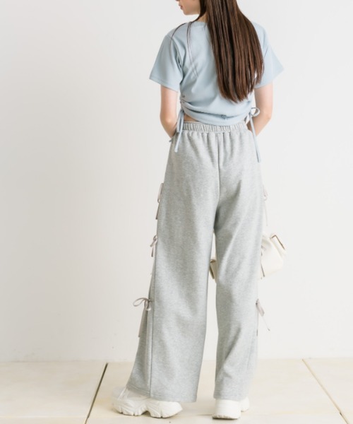 OLIVE des OLIVE(オリーブデオリーブ)の「裾ドロストTシャツ 1041060610(Tシャツ/カットソー・レディース・オフホワイト/ブラック/サックスブルー/イエロー/ピンク/ブラック系その他・FREE)」の22枚目の写真