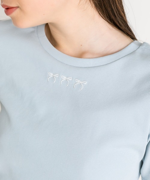 OLIVE des OLIVE(オリーブデオリーブ)の「裾ドロストTシャツ 1041060610(Tシャツ/カットソー・レディース・オフホワイト/ブラック/サックスブルー/イエロー/ピンク/ブラック系その他・FREE)」の15枚目の写真