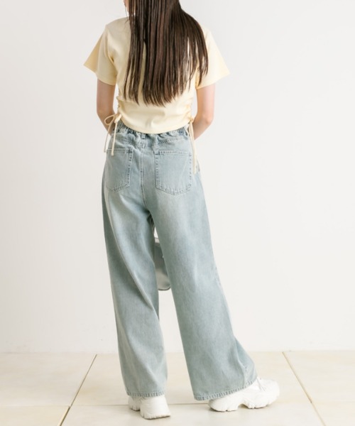 OLIVE des OLIVE(オリーブデオリーブ)の「裾ドロストTシャツ 1041060610(Tシャツ/カットソー・レディース・オフホワイト/ブラック/サックスブルー/イエロー/ピンク/ブラック系その他・FREE)」の18枚目の写真