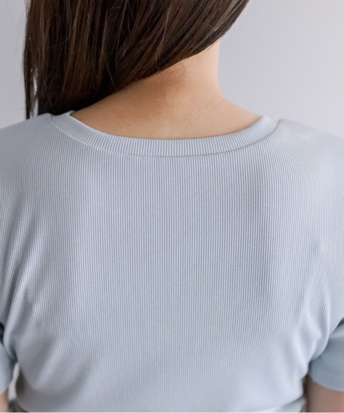 OLIVE des OLIVE(オリーブデオリーブ)の「裾ドロストTシャツ 1041060610(Tシャツ/カットソー・レディース・オフホワイト/ブラック/サックスブルー/イエロー/ピンク/ブラック系その他・FREE)」の13枚目の写真