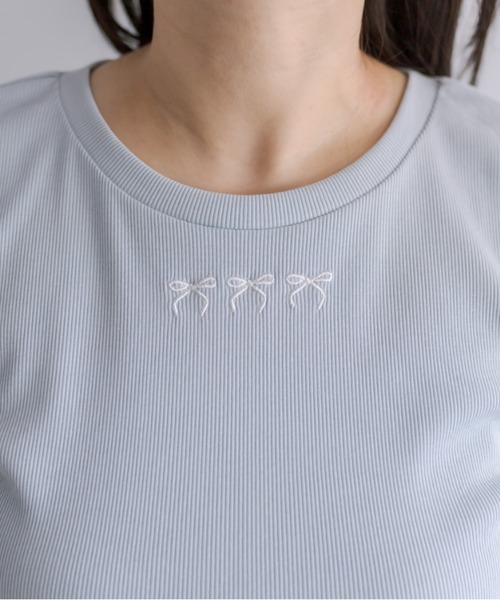 OLIVE des OLIVE(オリーブデオリーブ)の「裾ドロストTシャツ 1041060610(Tシャツ/カットソー・レディース・オフホワイト/ブラック/サックスブルー/イエロー/ピンク/ブラック系その他・FREE)」の14枚目の写真