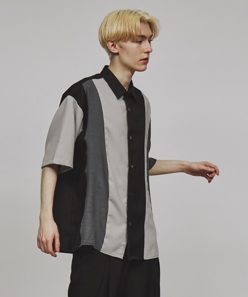 tk.TAKEO KIKUCHI（ティーケータケオキクチ）の「◆ブロッキングシャツ（シャツ/ブラウス・メンズ・ホワイト系5/ブラック系4/ブルー系4・01/02/03）」の2枚目の写真