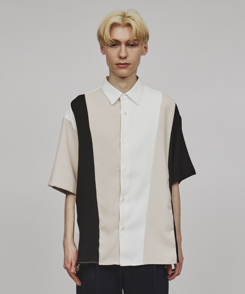tk.TAKEO KIKUCHI（ティーケータケオキクチ）の「◆ブロッキングシャツ（シャツ/ブラウス・メンズ・ホワイト系5/ブラック系4/ブルー系4・01/02/03）」の5枚目の写真