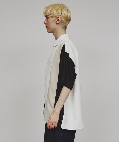 tk.TAKEO KIKUCHI（ティーケータケオキクチ）の「◆ブロッキングシャツ（シャツ/ブラウス・メンズ・ホワイト系5/ブラック系4/ブルー系4・01/02/03）」の6枚目の写真