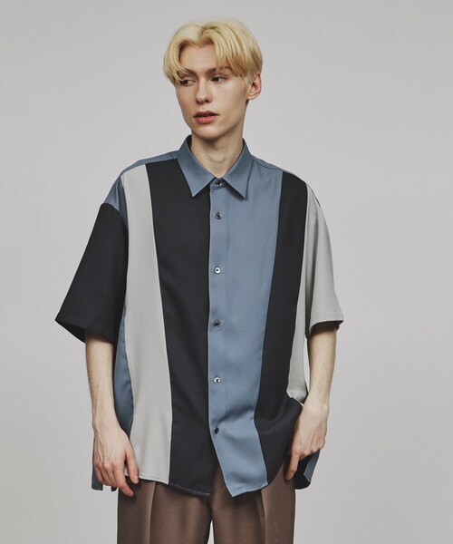 tk.TAKEO KIKUCHI（ティーケータケオキクチ）の「◆ブロッキングシャツ（シャツ/ブラウス・メンズ・ホワイト系5/ブラック系4/ブルー系4・01/02/03）」の20枚目の写真