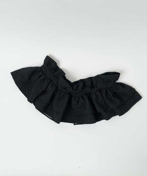 WEGO(ウィゴー)の「WEGO/ポコポコマルチWAY付けフリル(付け襟・レディース・ブラック/オフホワイト・FREE)」の6枚目の写真