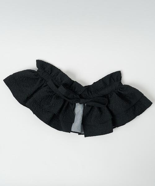 WEGO(ウィゴー)の「WEGO/ポコポコマルチWAY付けフリル(付け襟・レディース・ブラック/オフホワイト・FREE)」の7枚目の写真