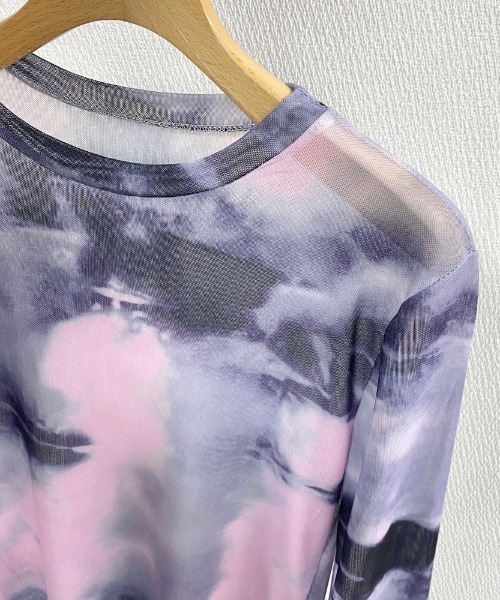 LADY LIKE（レディライク）の「タイダイ柄シアートップス（Tシャツ/カットソー・レディース・ピンク/グレー/その他・M）」の22枚目の写真