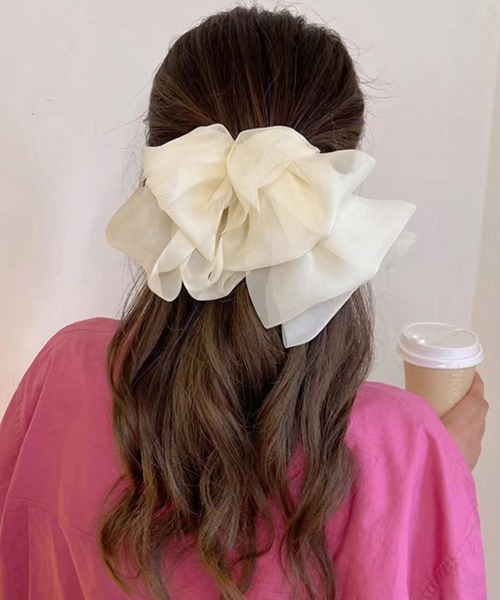 Miniministore(ミニミニストア)の「ビックリボン バレッタ ヘアアクセ韓国風(バレッタ/ヘアクリップ・レディース・アイボリー/ベージュ/ブラック/グレー・FREE)」の2枚目の写真