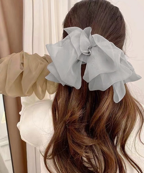 Miniministore(ミニミニストア)の「ビックリボン バレッタ ヘアアクセ韓国風(バレッタ/ヘアクリップ・レディース・アイボリー/ベージュ/ブラック/グレー・FREE)」の9枚目の写真