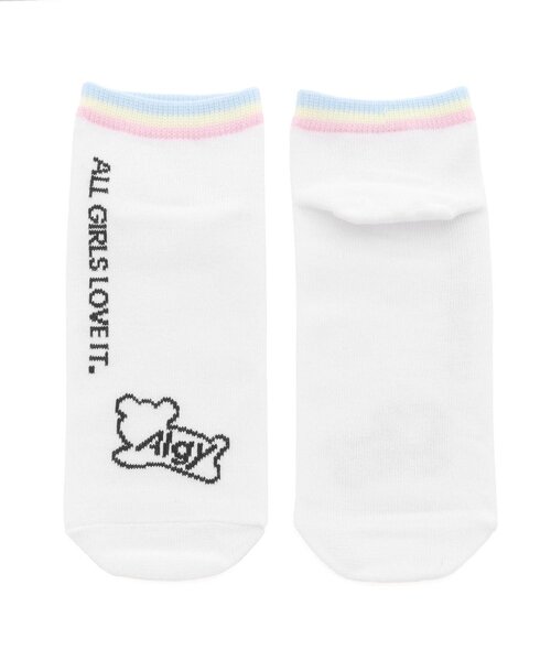 algy（アルジー）の「【抗菌防臭】カラフルリブショートソックス（ソックス/靴下・キッズ・ブラック/ブルー/オフホワイト・24/21）」の2枚目の写真