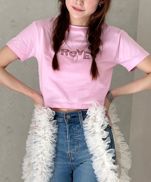 【関税込み】VETEMENTS ピンク Paris ラインストーン Tシャツ ピンク系 VETEMENTS(ヴェトモン) - 海外通販のBUYMA